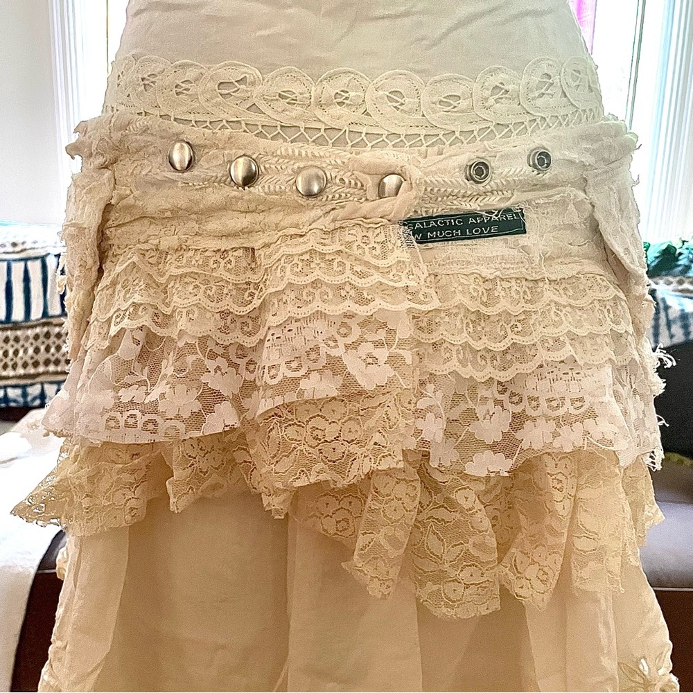 OOAK Shabby Chic Boho Pocket Bustle Skirt
